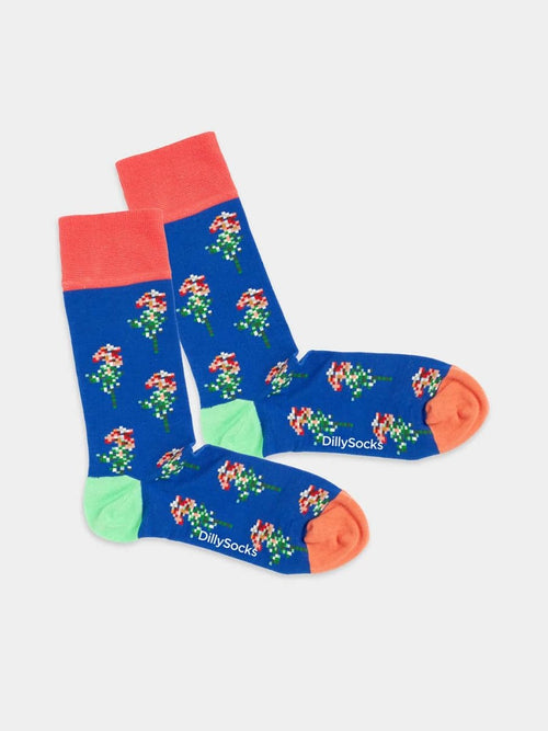 dilly socks Notre Chaussettes: Pixel Flowers