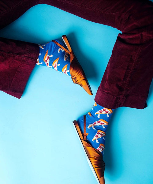 Dilly Socks Notre Chaussettes: Pizza Drip