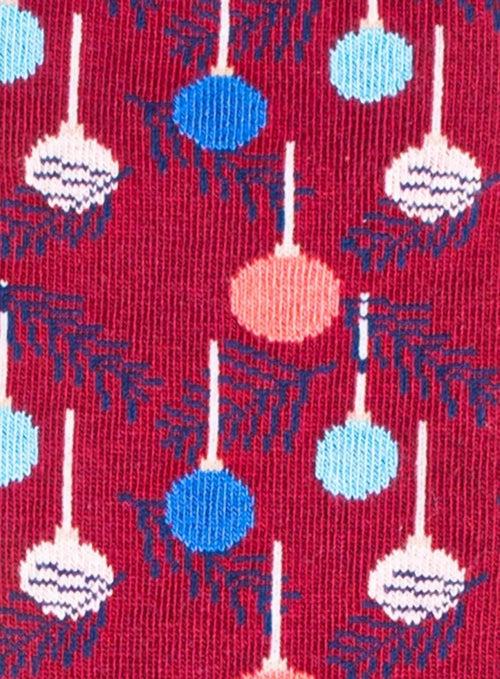 Dilly Socks Notre Chaussettes: Red Baubles