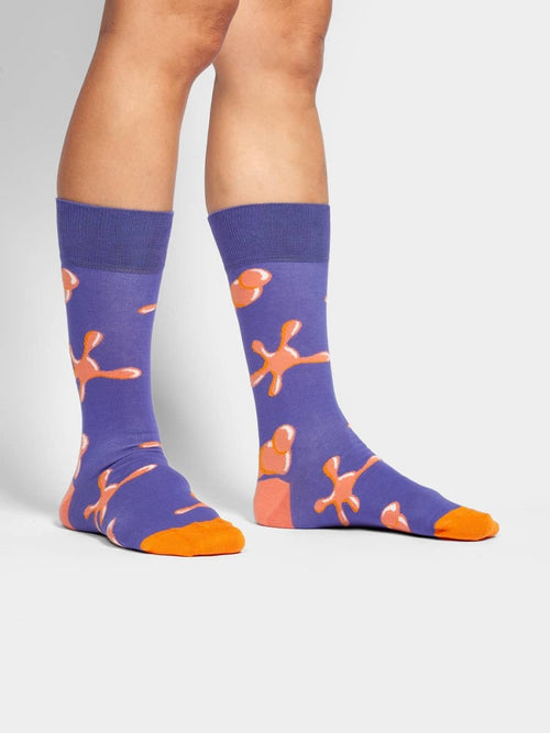 Dilly Socks Notre Chaussettes: Red Blobs