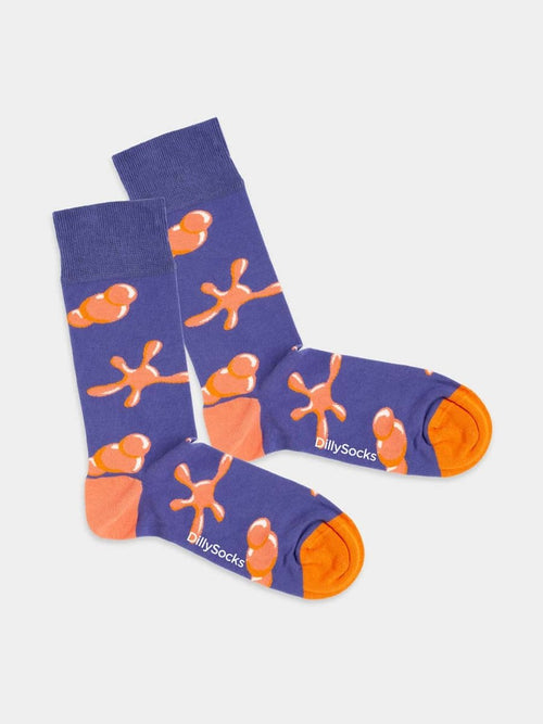 Dilly Socks Notre Chaussettes: Red Blobs