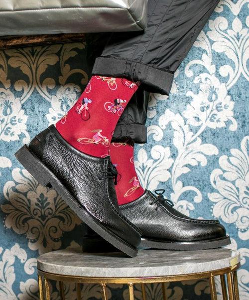Dilly Socks Notre Chaussettes: Red Ride