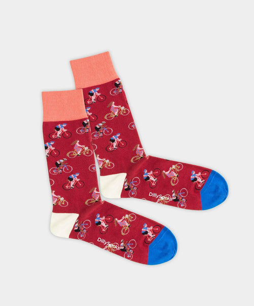 dilly socks Notre chaussettes: Red Ride