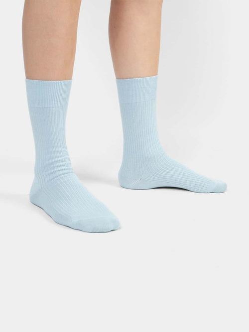 Dilly Socks Notre Chaussettes: Ribbed Baby Blue
