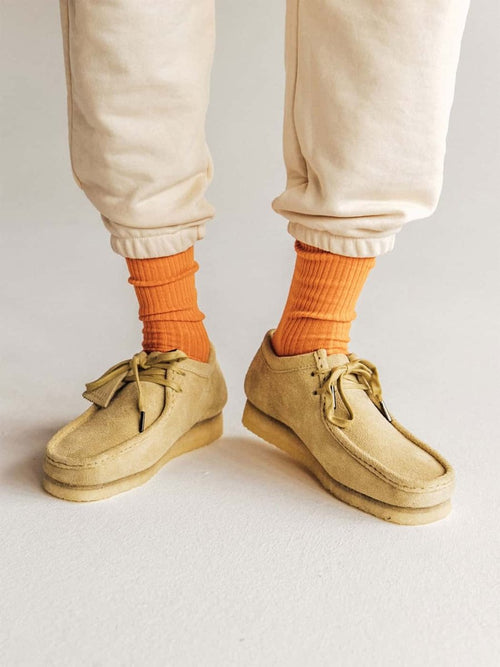 Dilly Socks Notre Chaussettes: Ribbed Carrot Orange