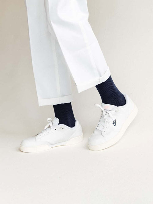 Dilly Socks Notre Chaussettes: Ribbed Dark Navy
