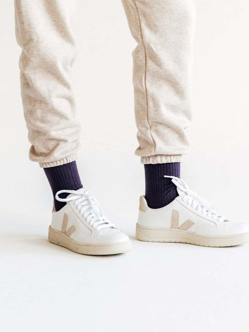 Dilly Socks Notre Chaussettes: Ribbed Deep Purple