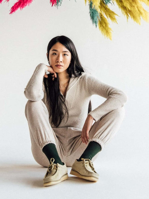 Dilly Socks Notre Chaussettes: Ribbed Forest Green