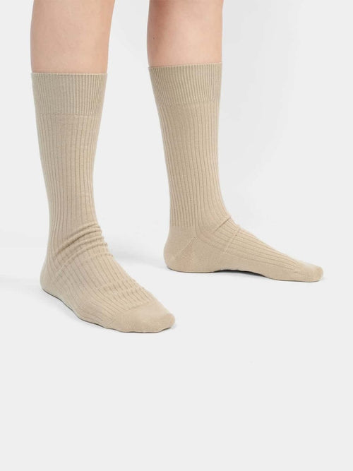 Dilly Socks Notre Chaussettes: Ribbed Mold Grey