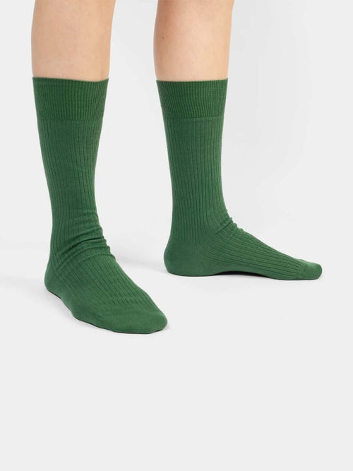 Dilly Socks Notre Chaussettes: Ribbed Sea Green