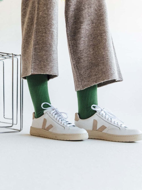 Dilly Socks Notre Chaussettes: Ribbed Sea Green