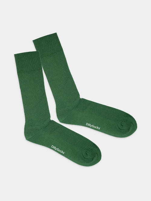 dilly socks Notre chaussettes: Ribbed Sea Green