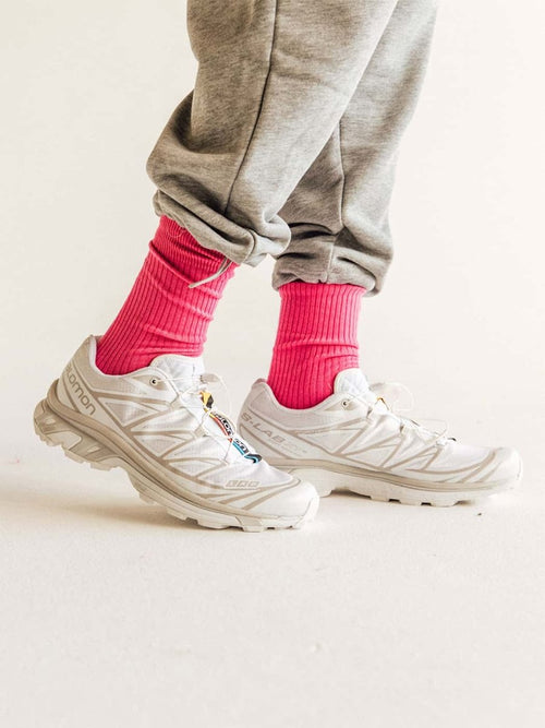Dilly Socks Notre Chaussettes: Ribbed Splash Pink
