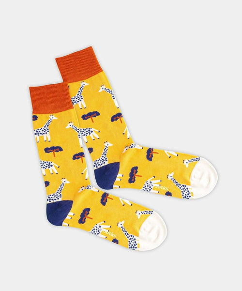 dilly socks Notre chaussettes: Sand Giraffe