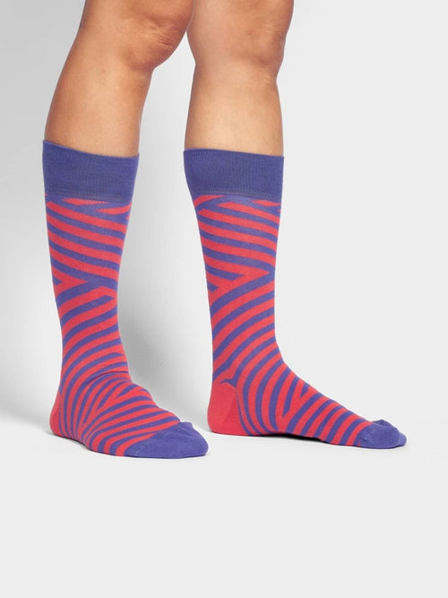 Dilly Socks Notre Chaussettes: Serrated Stripes