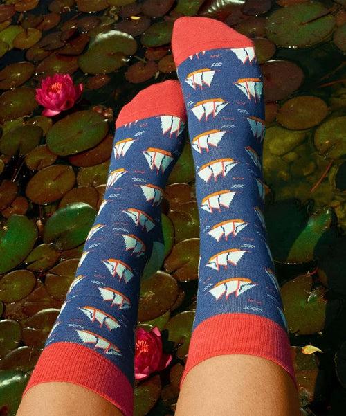 Dilly Socks Notre Chaussettes: Ship Ship Hooray