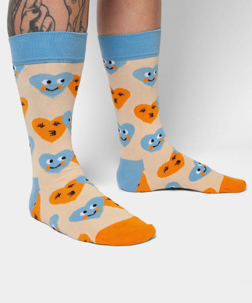 dilly Socks Notre Chaussettes: Smiling Hearts
