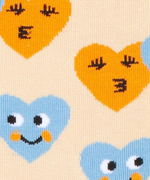dilly Socks Notre Chaussettes: Smiling Hearts