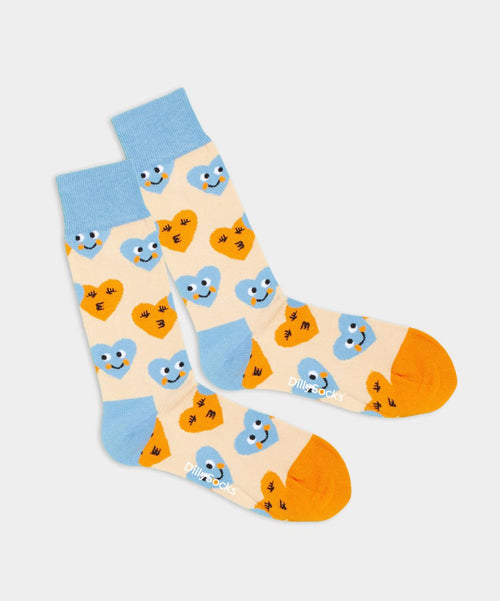 dilly socks Notre chaussettes: Smiling Hearts