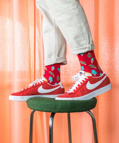 Dilly Socks Notre Chaussettes: Strawberry Ice Cream