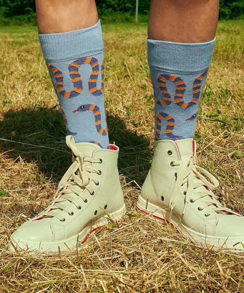 Dilly Socks Notre Chaussettes: Stripy Snakey