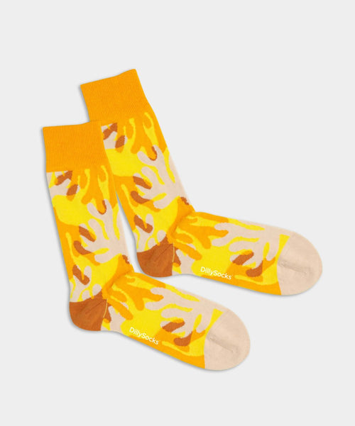 dilly socks Notre chaussettes: Sunshine Coral