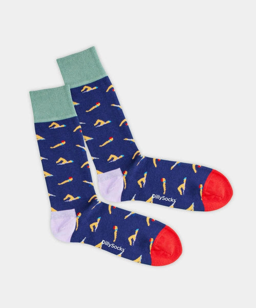 dilly socks Notre chaussettes: Swim Blue