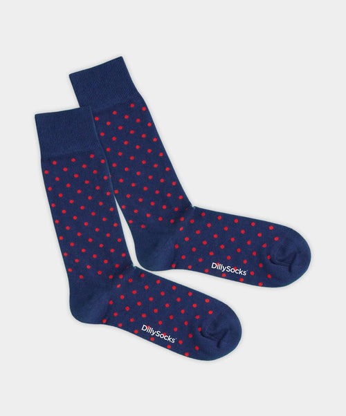 dilly socks Notre chaussettes: Tiny Blood Dots