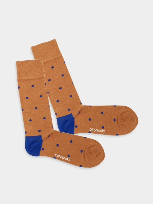 dilly socks Notre Chaussettes: Tiny Indigo Dots
