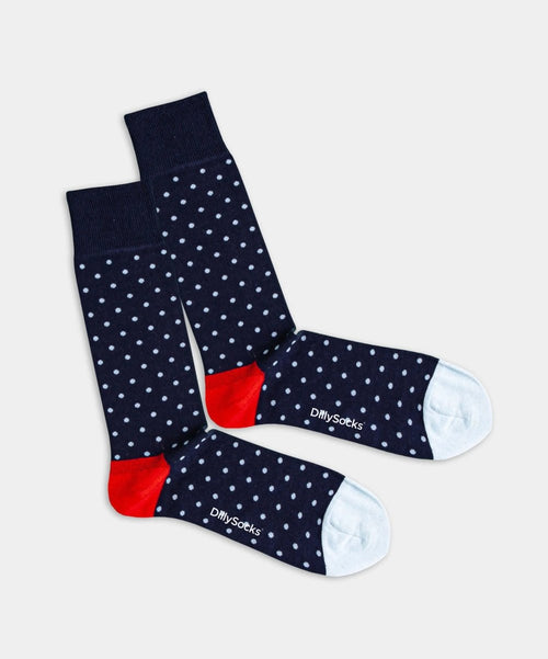 dilly socks Notre chaussettes: Tiny Rain Dots