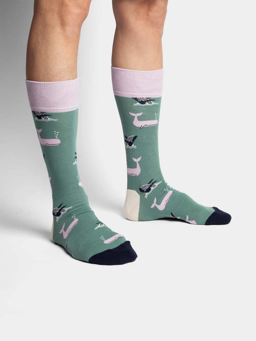 Dilly Socks Notre Chaussettes: Whale Party