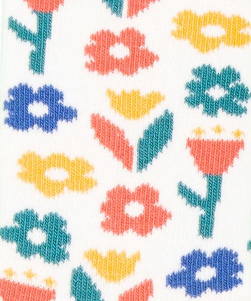 Dilly Socks Notre Chaussettes: White Meadow