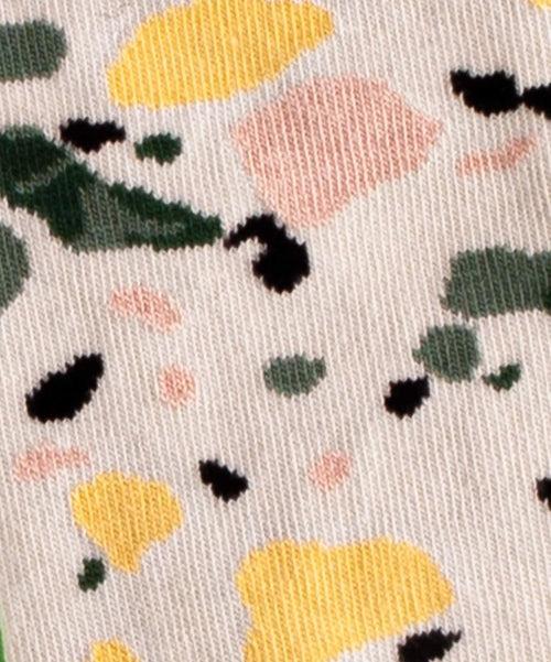 Dilly Socks Notre Chaussettes: White Terrazzo