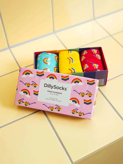 Dilly Socks Notre Coffrets Cadeaux: Pride Rainbow