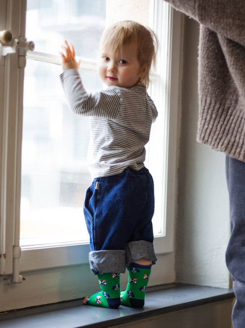 Dilly Socks Notre Chaussettes Antidérapantes Pour Enfants: Lil Dog Portraits Non-Slip
