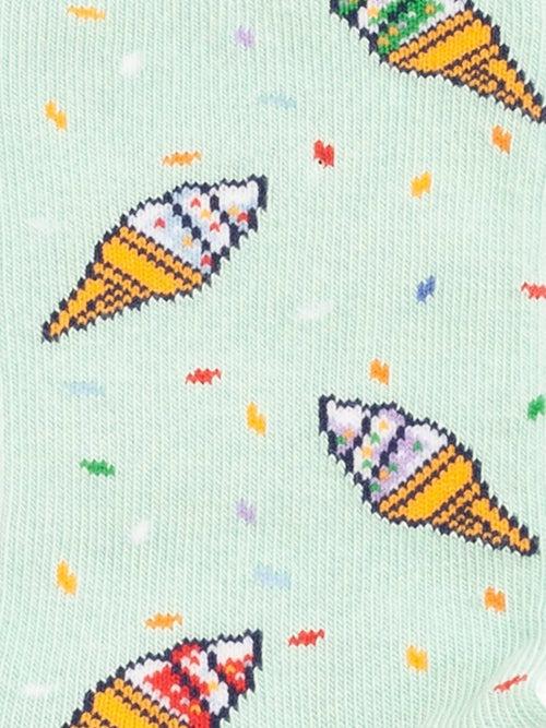 Dilly Socks Notre Chaussettes Antidérapantes Pour Enfants: Lil Ice Cream Party Non-Slip