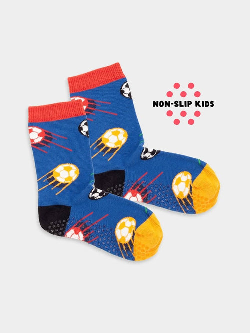 dilly socks Notre Chaussettes antidérapantes pour enfants: Lil Football Dynamics Non-Slip