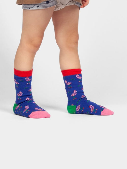 Dilly Socks Notre Chaussettes Antidérapantes Pour Enfants: Lil Flamingo Fest Antidérapant