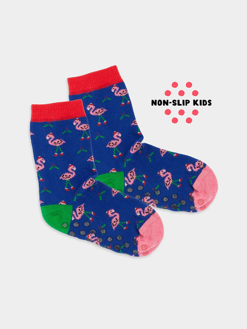 dilly socks Notre Chaussettes antidérapantes pour enfants: Lil Flamingo Fest Antidérapant