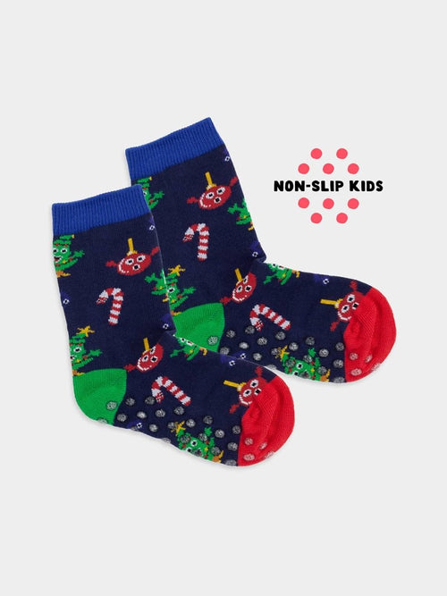 dilly socks Notre Chaussettes antidérapantes pour enfants: Lil Christmas Choir Antidérapant