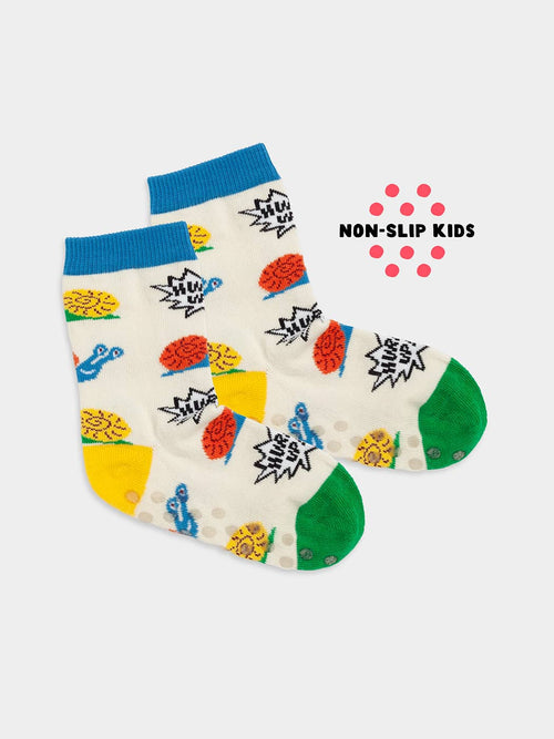 dilly socks Notre Chaussettes antidérapantes pour enfants: Lil Dépêchez-vous lentement Antidérapant