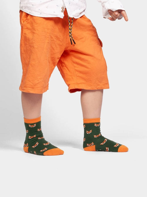 Dilly Socks Notre Chaussettes Antidérapantes Pour Enfants: Lil Fossiled Fox Antidérapant