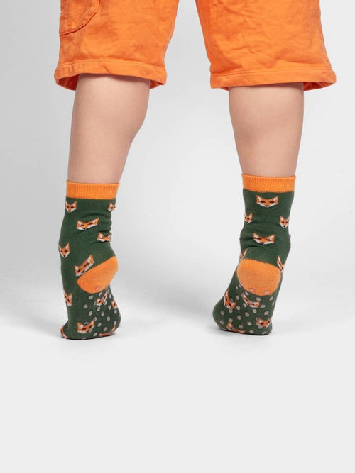 Dilly Socks Notre Chaussettes Antidérapantes Pour Enfants: Lil Fossiled Fox Antidérapant