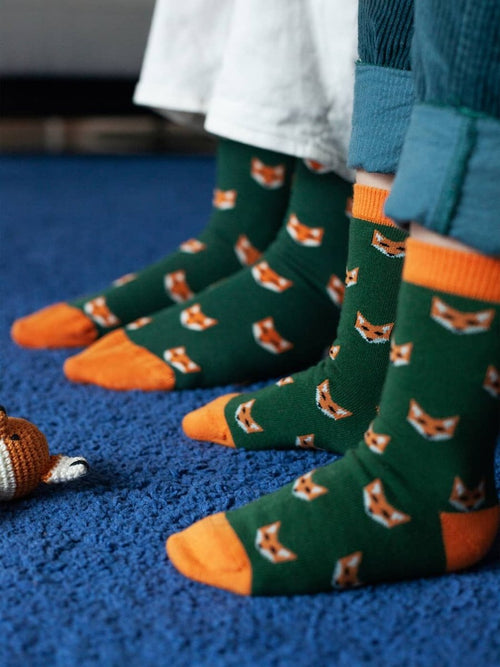 Dilly Socks Notre Chaussettes Antidérapantes Pour Enfants: Lil Fossiled Fox Antidérapant