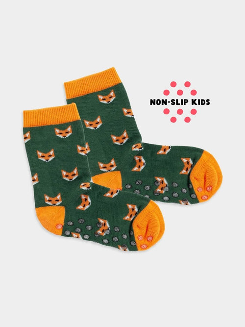 dilly socks Notre Chaussettes antidérapantes pour enfants: Lil Fossiled Fox Antidérapant