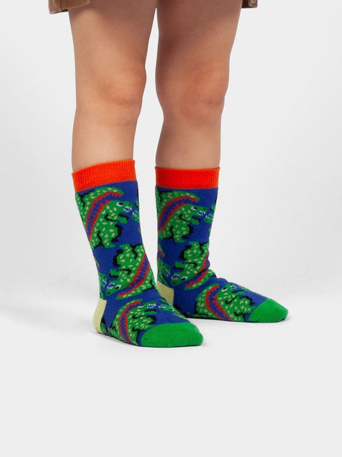 Dilly Socks Notre Chaussettes Antidérapantes Pour Enfants: Lil Ur Ex Le T Rex Antidérapant