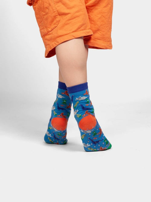 Dilly Socks Notre Chaussettes Antidérapantes Pour Enfants: Lil Dinosaurs Superstars Antidérapant