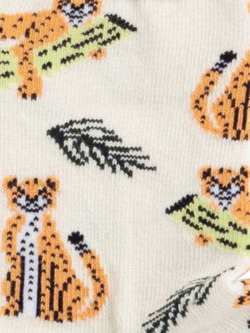 Dilly Socks Notre Chaussettes Antidérapantes Pour Enfants: Lil Chillaxing Chat Antidérapant