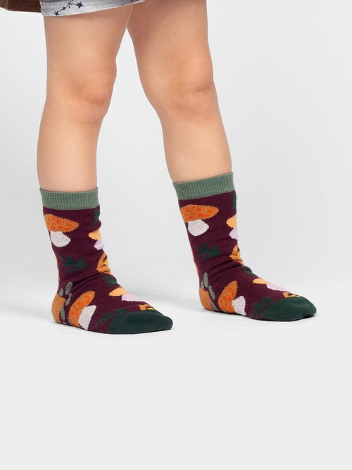 Dilly Socks Notre Chaussettes Antidérapantes Pour Enfants: Lil Mushroom Crush Antidérapant