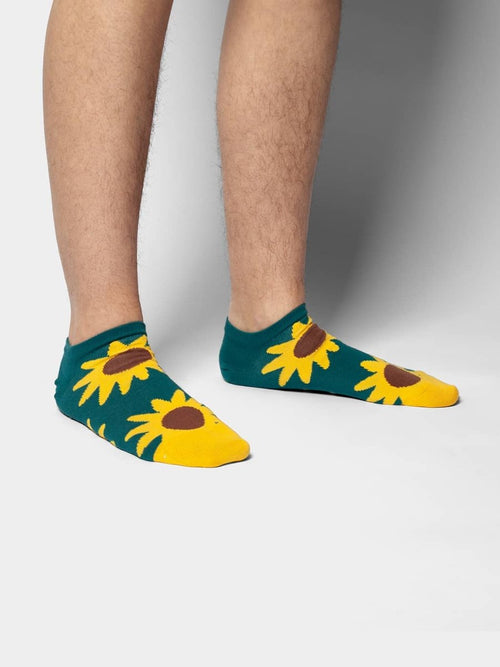 Dilly Socks Notre Chaussettes De Sneakers: Short Blooming Sunflower